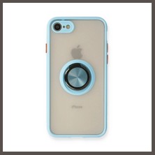 Nexora Living iPhone 7 Kılıf Montreal Yüzüklü Silikon Kapak - Buz Mavi Nxrlvng