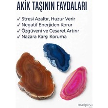 Mariposa Joyas Akik Taşı 3'lü Dilim Set