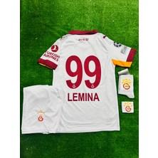 LEGENT LADY Galatâsarây. 2027  Mario  Lemina Deplesman Beyaz Yeni Sezon Çocuk Forması 4'lü Set