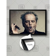 SML Tablo Jack Nicholson Efsane Film Yıldızı Hollywood Artisti  Çerçeveli Yatay Kanvas Tablo