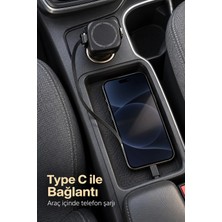 Maksimum 66W Araç Içi Şarj Adaptörü Makaralı Çift Kablolu