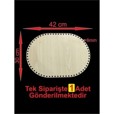 Asude Hediyelik Ahşap Krem 42X30 cm 1 Adet Sepet Bambu Tepsi Altı Örgü Plakası Supla Delikli Altlık Sepet Tabanı
