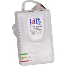 İtek Nys-3 Model Gaz Alarm Cihazı 3W Güç Tüketimi ile Sesli ve Işıklı Uyarı Sağlayan Güvenlik
