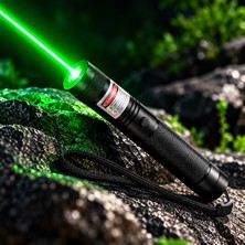 Alpotekno Şarj Edilebilir Yeşil Lazer Pointer Uzun Menzilli Lazer Işaretleyici Kalem 18650 Pilli Şarj Cihazlı Kutulu Set