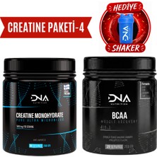 Dna Nutrition Creatine Paketi-1 (Creatine 250GR+BCAA 250GR Ananas Aromalı+Shaker)