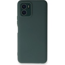 İlkyaz Fashion If Vivo Y15S Kılıf Lansman Glass Kapak - Koyu Yeşil