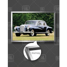 SML Tablo Mercedes-Benz 300D W189 Kasa 1957 Klasik Araba Antika  Çerçeveli Yatay Kanvas Tablo