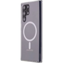 Luxlab Samsung Galaxy S22 Ultra Kılıf Magneticsafe Şeffaf Silikon - Şeffaf