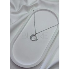 Stainles Steel Paslanmaz Çelik Silver Ay Yıldız Türk Bayrağı Kolye