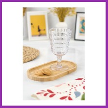 Salmore Allegra Şeffaf Kadeh Bardak - 450 ml Tekli Akrilik Malzeme - Cam Değildir Kırılmaya Dayanıklı Bty