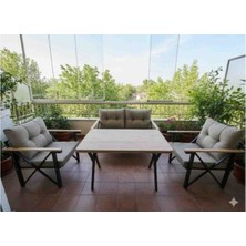 Gül konspet Gül Konsept 2 1 1 Masalı(Cappuccıno) Balkon Bahçe Takımı ve Çay Seti