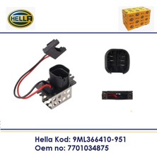 Kalorifer Rezistansı Renault Clio 1-2 Symbol 1 Kangoo 1 97-08 4 Pin 7701034875 Hella 9ML366410-951