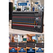 Midex Mix DM-16 Deck Mikser 16 Kanal Ses Mikseri (Bluetooth USB Efekt)
