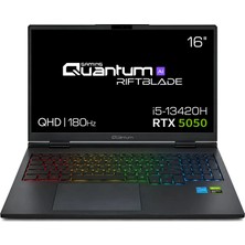 Quantum Gaming Riftblade 16 S I5-13420H 16GB Ddr5 500GB Nvme Rtx 5050 8gb Gddr7 16" QHD IPS Gaming Notebook