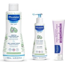 Mustela Yenidoğan Bebek Bakım Seti (500ml.Şam+300ml.Nem+100ml.Pişik Kremi)