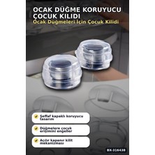 Ocak Düğme Koruyucu Çocuk Güvenlik Kilidi Isıya Dayanıklı Emniyet Kapağı 2 Adet BX-316438