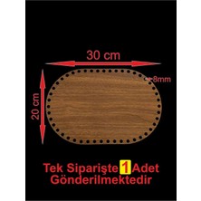 Asude Hediyelik Ahşap Ceviz 30X20 cm 1 Adet Sepet Bambu Tepsi Altı Örgü Plakası Supla Delikli Altlık Sepet Tabanı