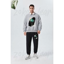 Zoka Wear Yamac Parasutu Paragliding B Baskılı Gri Siyah Eşofman Takımı