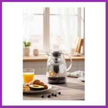 Salmore 1 Lt Akrilik Şeffaf Çay Termosu 12 Saat Sıcak 24 Saat Soğuk Bty