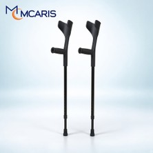 Mcaris Mcarıs Kanatlı Kanedyen Koltuk Değneği Siyah | Dirsek Destekli Yetişkin Değnek