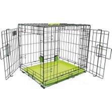 M-Pets Voyager Köpek Kafesi 2 Kapılı (M) Yeşil 76X48X53CM