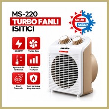 Bezos Turbo Fanlı Elektrikli Sıcak ve Soğuk Isıtıcı - 3 Kademe Za