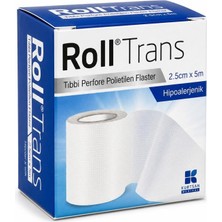 Roll Trans Şeffaf Perfore Polietilen Flaster 2.5Cm X 5 m Hipoalerjenik Özellikli Medikal Ürün