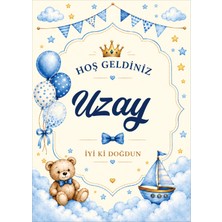 ReklamX Bebek ve Doğum Günü Karşılama Panosu 50X70 cm