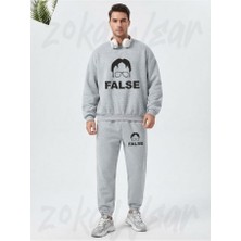 Zoka Wear False Dwight Schrute Dizi The Office Baskılı Gri Eşofman Takımı