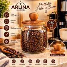 Arlina Home Kids 950 ml Akasya Kapaklı Cam Kavanoz