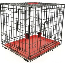 M-Pets Voyager Köpek Kafesi 2 Kapılı (S) Kırmızı 61X46X48CM