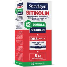 Sorvagen Double Sitikolin Dha Omega 3 ve B12 30 Kapsül