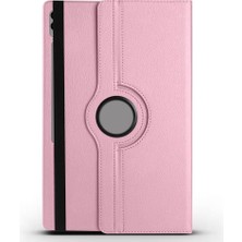Zemira Zore Galaxy ile Uyumlu Tab S10 Ultra Zore Dönebilen Standlı Kılıf Pembe