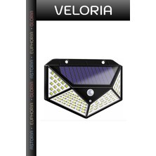 Veloria Premium Otomatik Işık Parlak Lamba Solar Dış Mekan Su Geçirmez Duvar Lambası 100 LED
