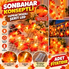 ENCO Sonbahar Konseptli Dekoratif Yaprak Desenli Şerit LED Gece Lamabası (Adet Fiyatıdır)