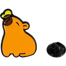 Ozn Aksesuar Capybara Kadın Broş, Çocuk Broş, Iğneli Broş, Klipsli Broş Yaka Broşu, Çeket Yaka Iğnesi, Mineli B80
