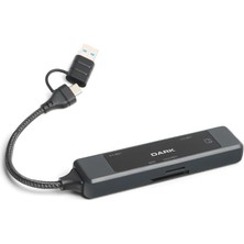 Zemira Dark Usb-C&a To 5 Port USB 2.0&3.0 MB Ethernet Hub (DK-AC-USB350L)