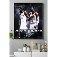 Zemira Postermanya (PSTER17535) Okc Thunder Basketbol Kanvas Tablo 21 x 30