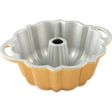 Zemira Nordic Ware 51277 Yıldönümü Halka Kek Kalıbı, 1420 ml (6 Kap), Alüminyum, Altın