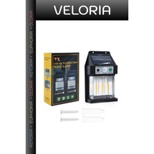 Veloria Akıllı Lamba Bahçe Aydınlatması Aydınlatma Çözümü Güneş Enerjili Hareket Sensörlü Duvar Lambası