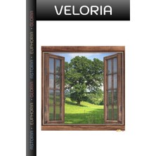 Veloria Özel Seri Yapışkanlı Tül Havalandırma Tülü Ev Eşyası Çiftkanat 130X150 cm Sineklik