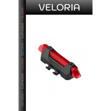 Veloria Premium Gece Sürüş Aksesuarı Farlar ve Lambalar Pratik Lamba Bisiklet Arka Stop Uyarı Lambası