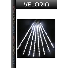 Veloria Özel Üretim Dekor Lamba Teras Süs Vitrin Işığı 3.2m Meteor LED Beyaz Işık