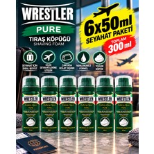 Wrestler Pure 50 ml Seyahat Boy Tıraş Köpüğü x 6 Adet 300 ml
