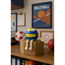 R&D Atölye Voleybol Topu Figürü | Dekoratif ve Eğlenceli Biblo Figür Hediyelik | 7cm
