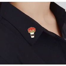 Ozn Aksesuar Kadın Broş, Iğneli Broş, Çiçekli Broş, Yaka Broşu, Çeket Yaka Iğnesi, Mineli Broş