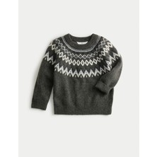 Marks & Spencer Desenli Bisiklet Yaka Kazak