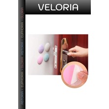 Veloria Delux Serisi Ev Içi Fonksiyonel Eşya Yaşam Alanı Silikon Kapı Duvar Koruyucu Tampon 4lü Paket