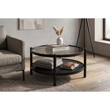 Klass Dekor Ceviz/ Meşe/ Beyaz/ Siyah Temperli Cam Masif Ahşap Balkon- Hol- Koridor- Mutfak- Salon- Ofis Dikdörtgen Magnum Yan Sehpa 45 x 60 cm