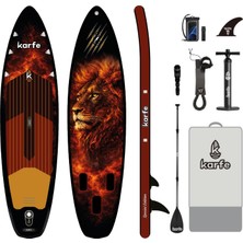 Karfe 320X81X15CM Woven Stitch ve Msl Fusion Tech. Yapı - Şişme Paddle Board ve Deniz Bordu, Full Aksesuarlı Sup Board Seti, Taşınabilir ve Dayanıklı Stand Up Paddle - Kürek Sörfü